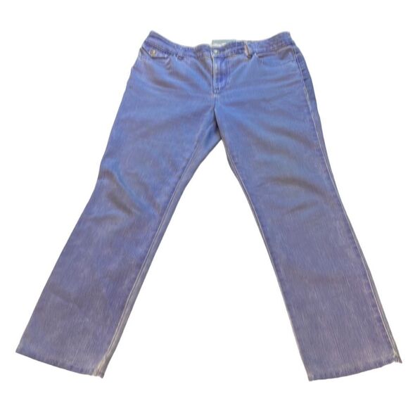 Chico's Platinum Denim Ultimate Fit Straight Leg Jeans Women’s Sz 10 Periwinkle - Picture 1 of 13